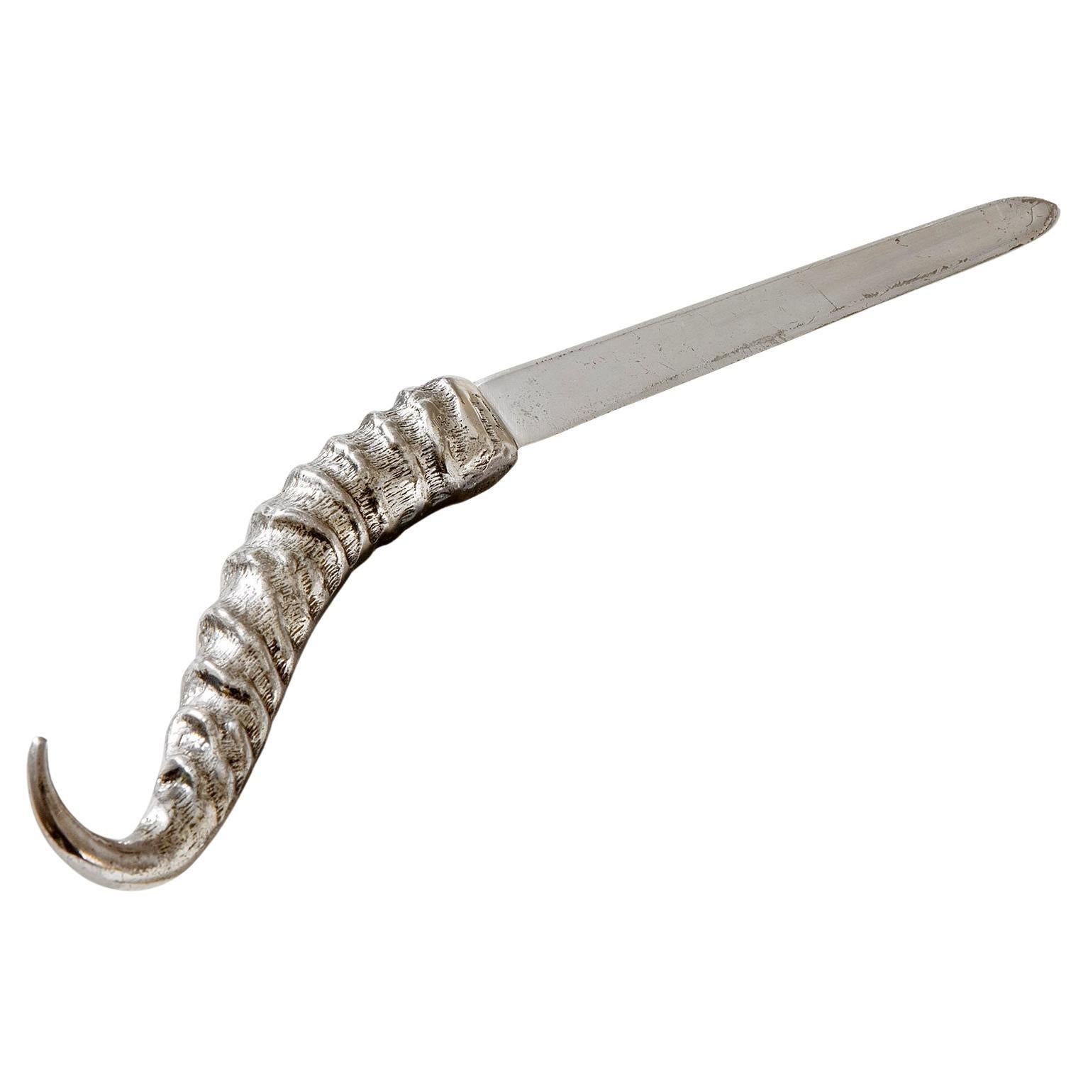 20th Century Gabriella Crespi Metal Letter Opener '70s For Sale
