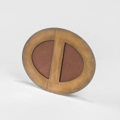 Runder Fotorahmen aus Messing von Gabriella Crespi aus dem 20. Jahrhundert, 70er Jahre