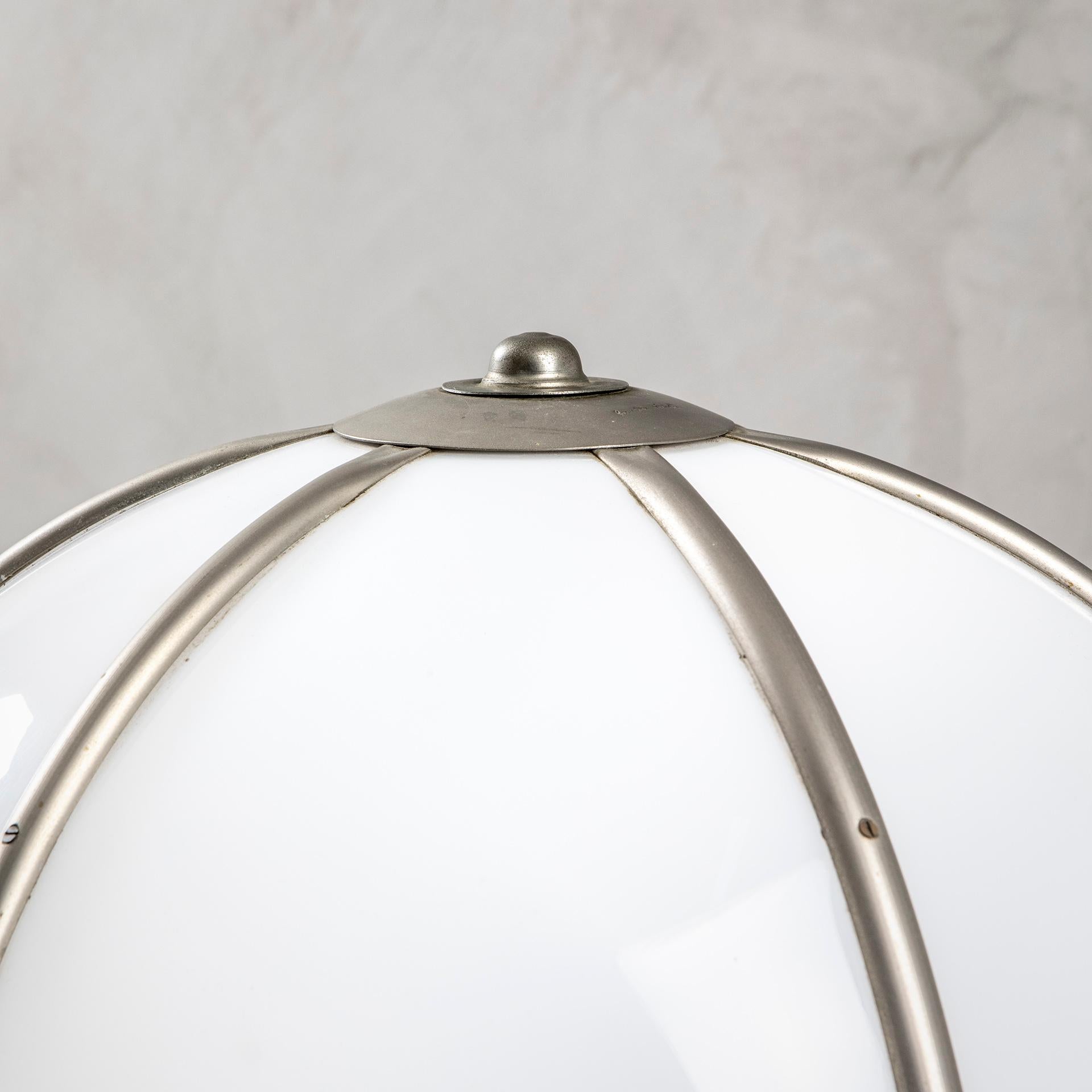 Mid-Century Modern 20th Century Gabriella Crespi Table Lamp Fungo in Nickelplated Brass and Perspex