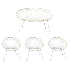 20th Century Garden Set of Metal Furniture Attributed to Stanislaus Karasek