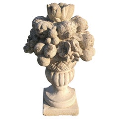 20th Century Garden Vases with Fruit