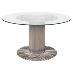 20th Century Gastone Rinaldi for RIMA Openwork Metal & Glass Dining Table C.1970