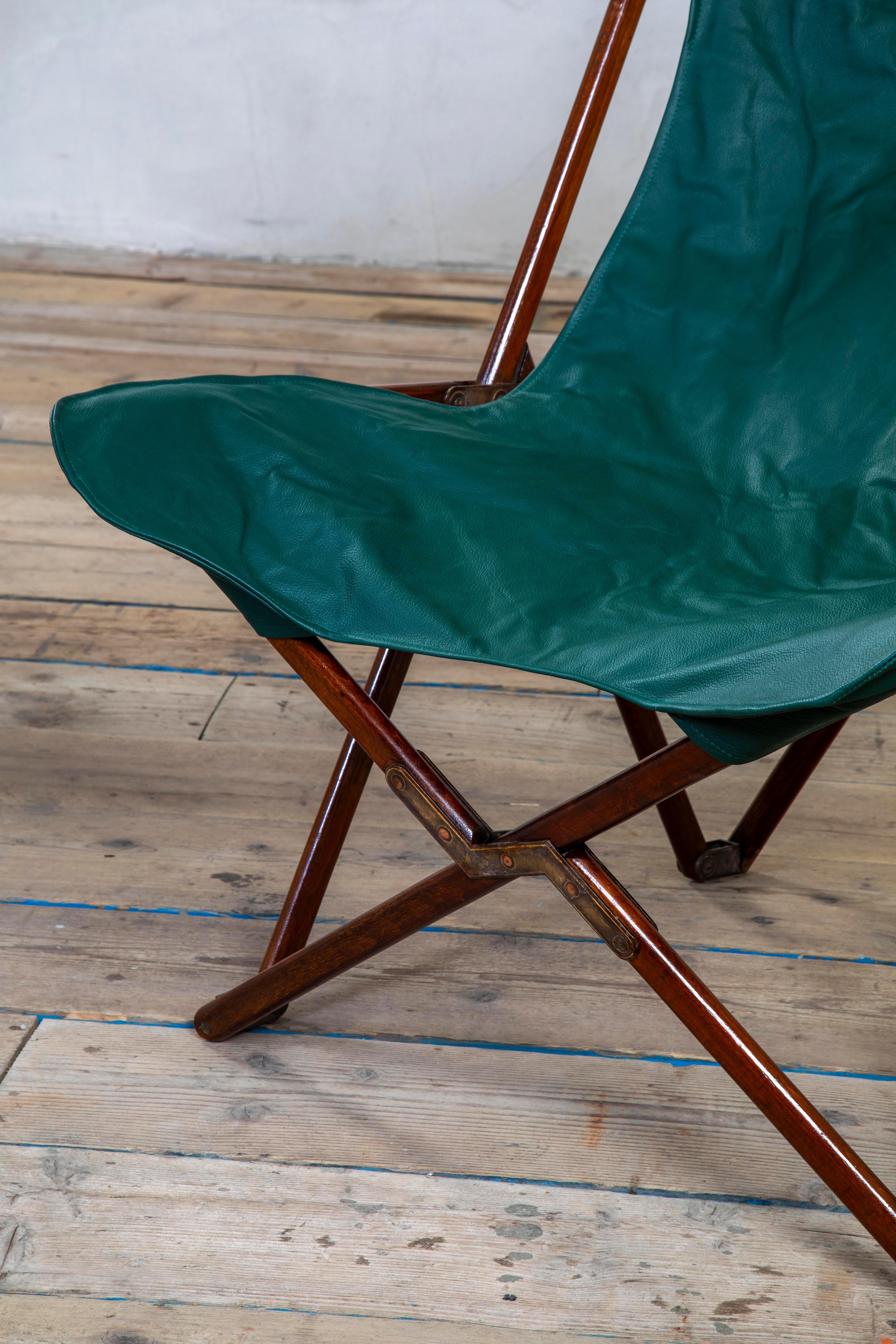 20th Century, Gavina Studio Pair of Leather Chairs mod. Tripolina For Sale 3