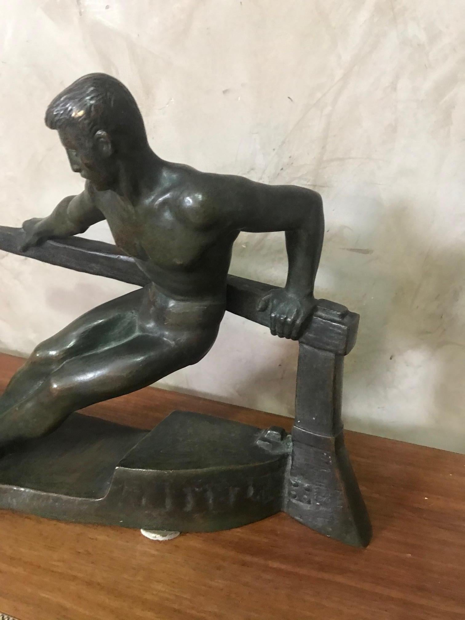 20th Century George Gori Art Deco Bronze Sculpture, 1930s 4