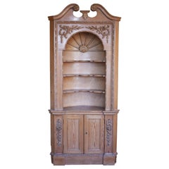20th Century George II Style Pine Corner Cupboard