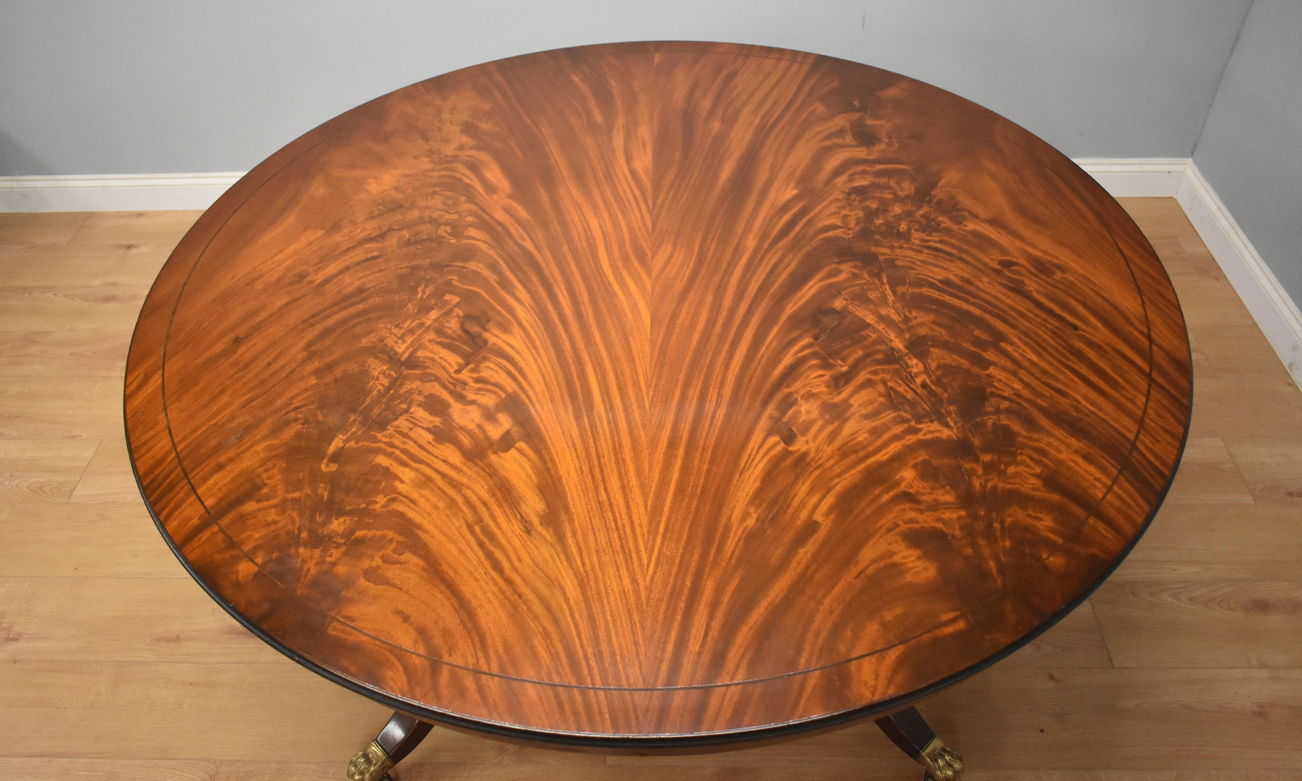 20th Century George III Style Flame Mahogany 12 Seat Jupe Table 7