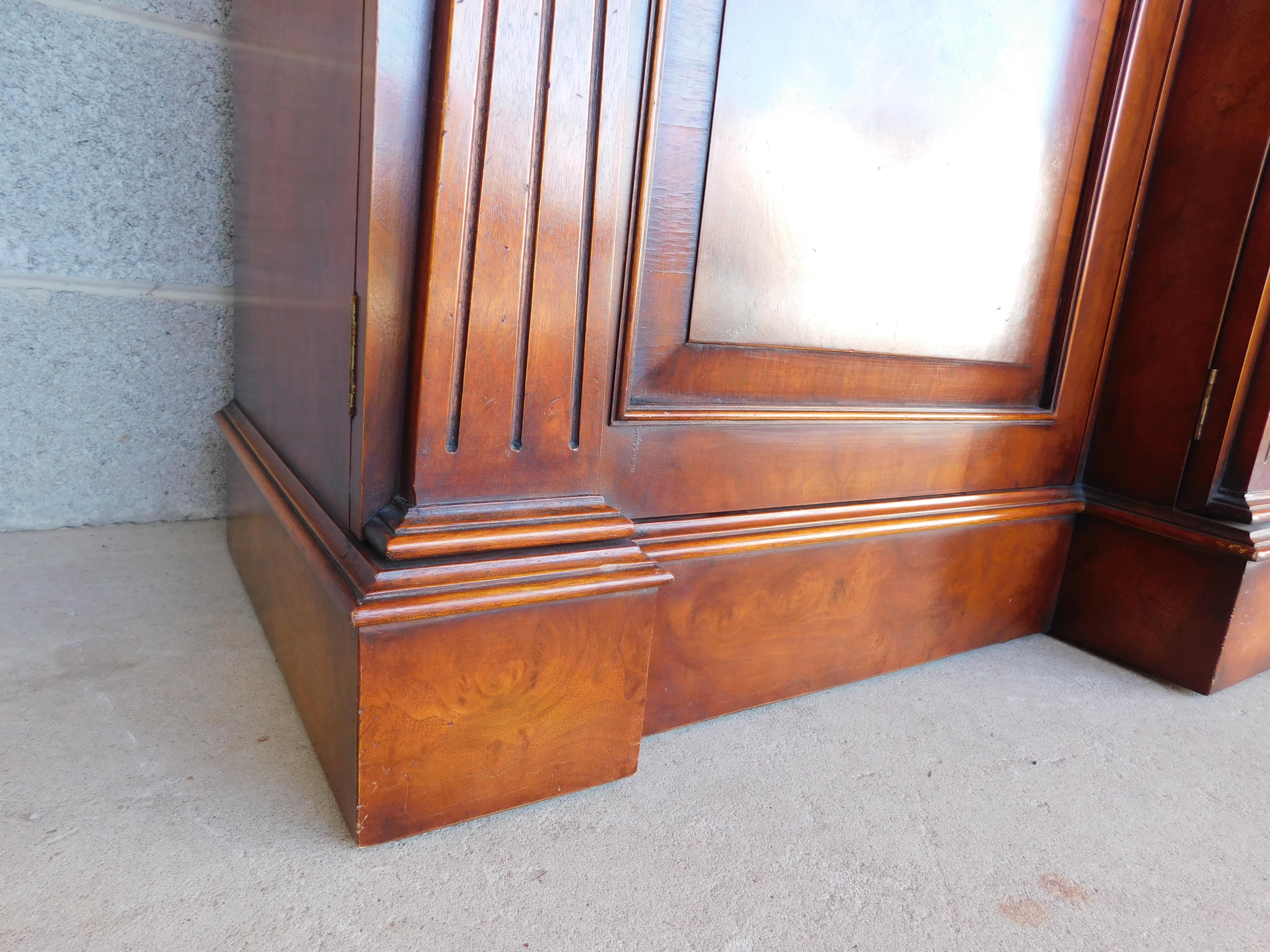 20th Century George III Style Mahogany Library Breakfront Bookcase For Sale 9