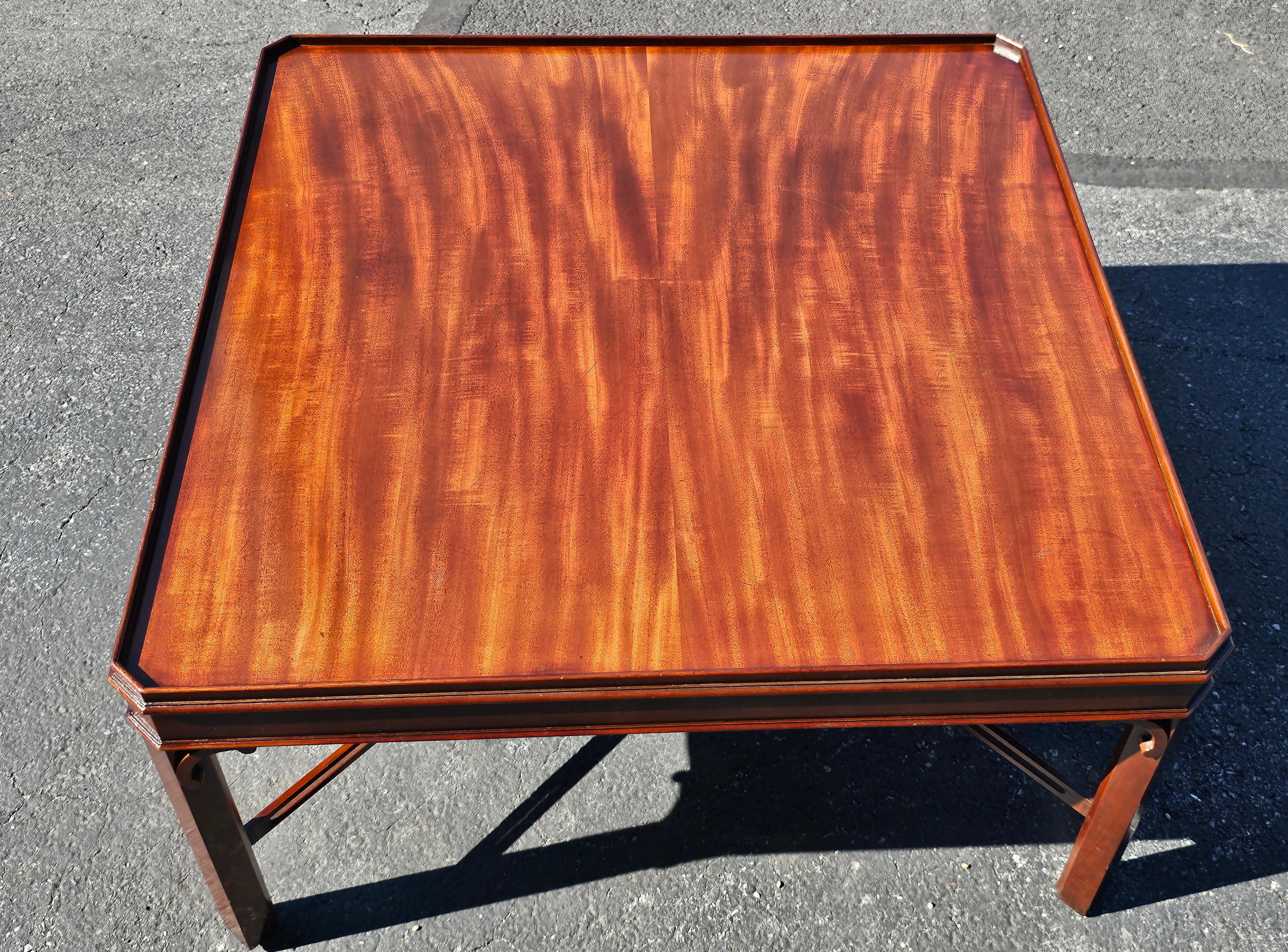 square mahogany coffee table