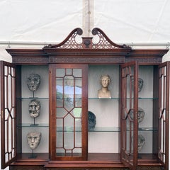 20th Century George ll Style Breakfront Bookcase