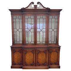 20th Century George ll Style Breakfront Bookcase