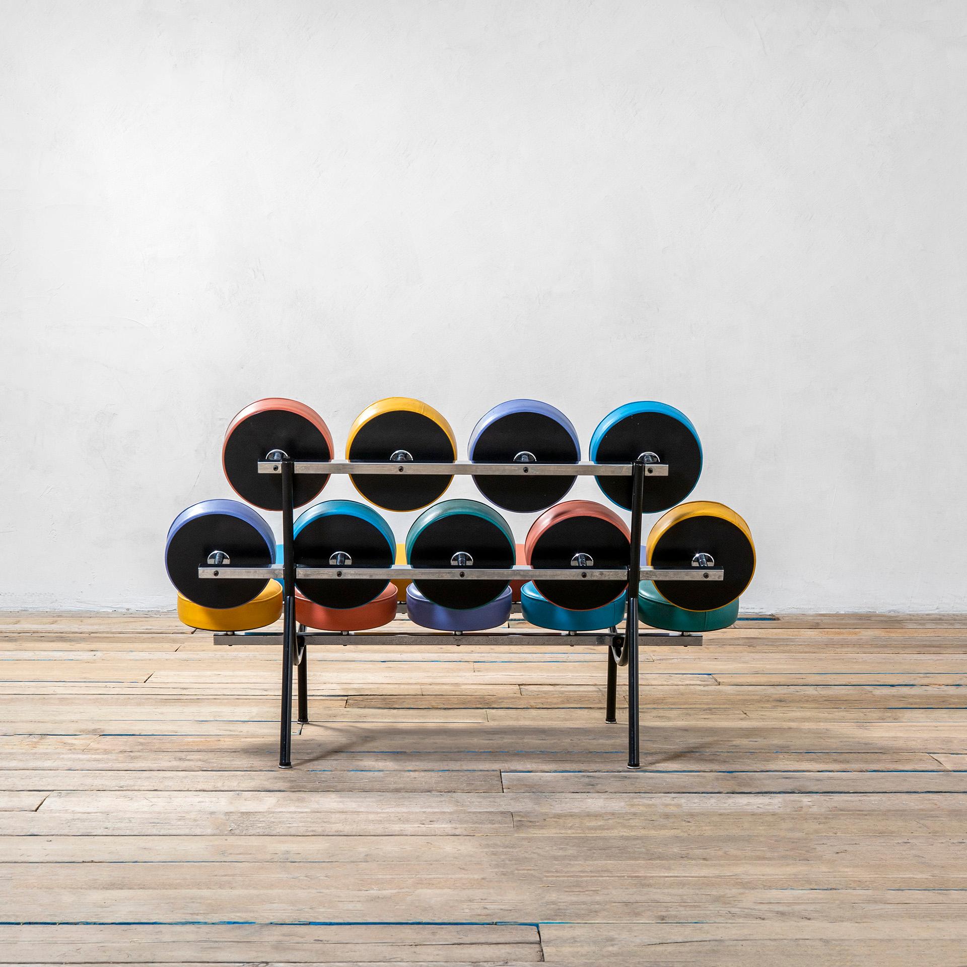 George Nelson Vitra-Sofa mod Marshmallow aus Metall und Kunstleder, 20. Jahrhundert (Moderne der Mitte des Jahrhunderts)