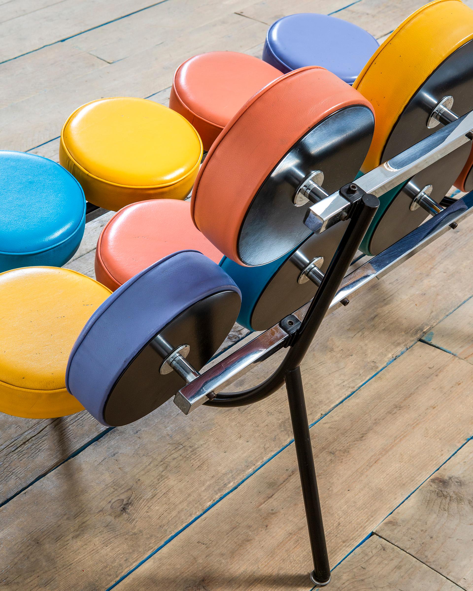George Nelson Vitra-Sofa mod Marshmallow aus Metall und Kunstleder, 20. Jahrhundert im Zustand „Gut“ in Turin, Turin