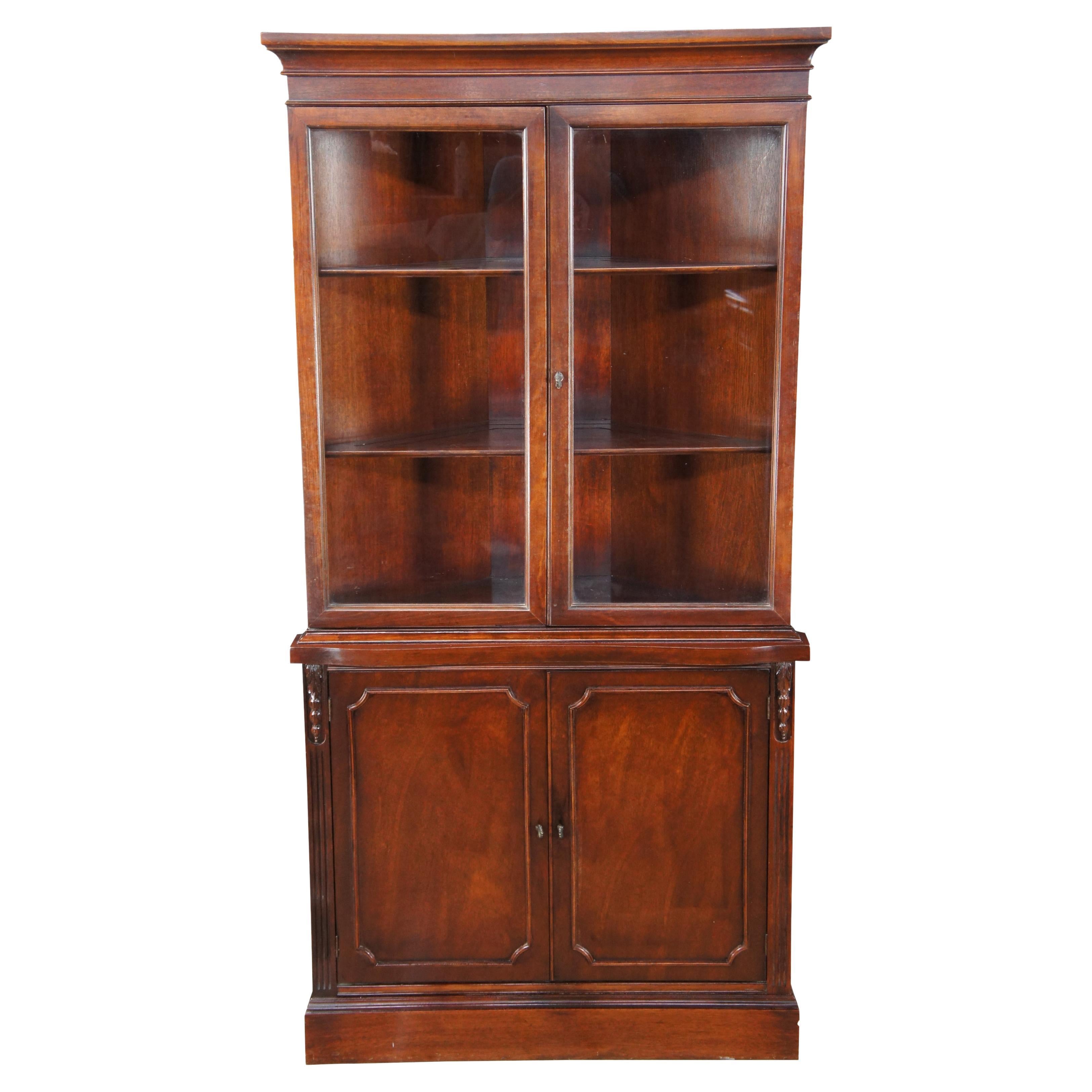 Armadio angolare in stile georgiano del 20° secolo, credenza, espositore curioso 69