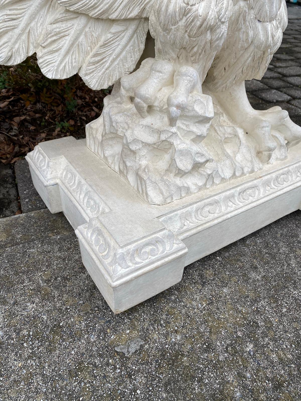 20th Century Georgian Style Pine Carved Eagle Console with Custom Painted Finish 3