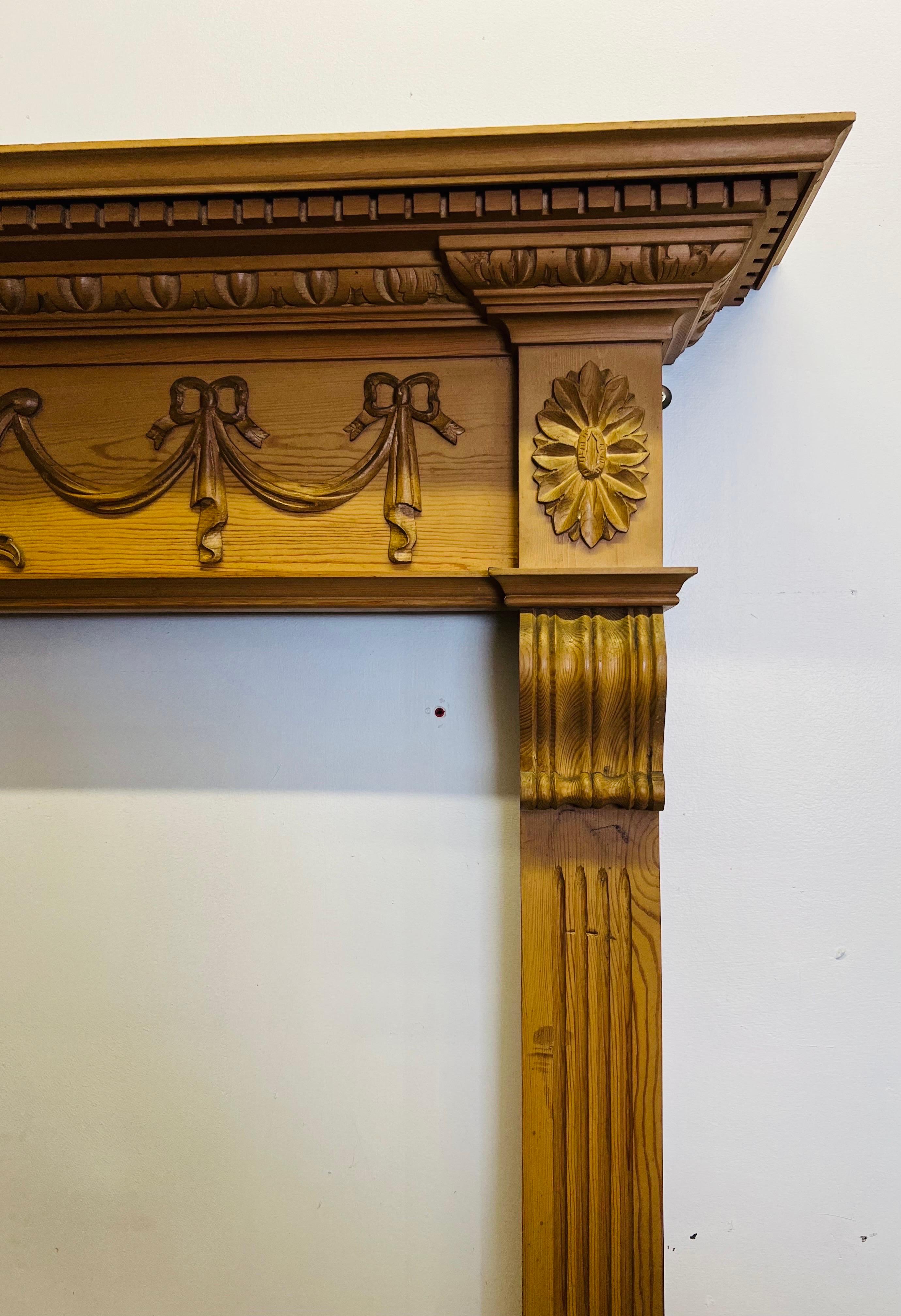 20th Century Georgian Style Timber Fireplace Mantlepiece For Sale 14