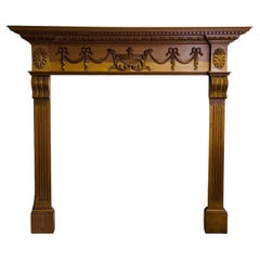 20th Century Georgian Style Timber Fireplace Mantlepiece
