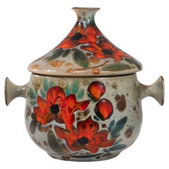 20th Century German Ceramic Pot With Lid