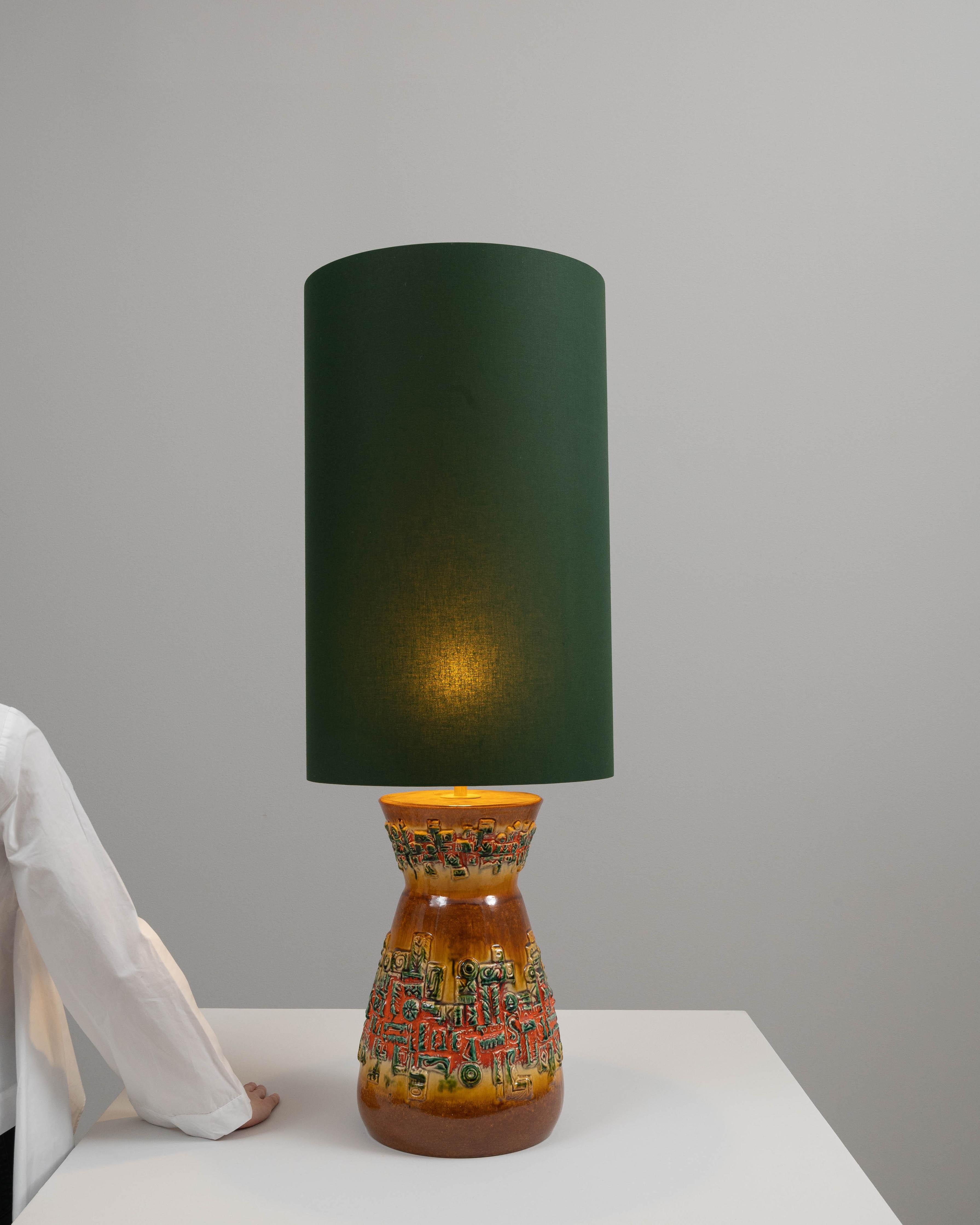 20th Century German Ceramic Table Lamp In Good Condition In High Point, NC