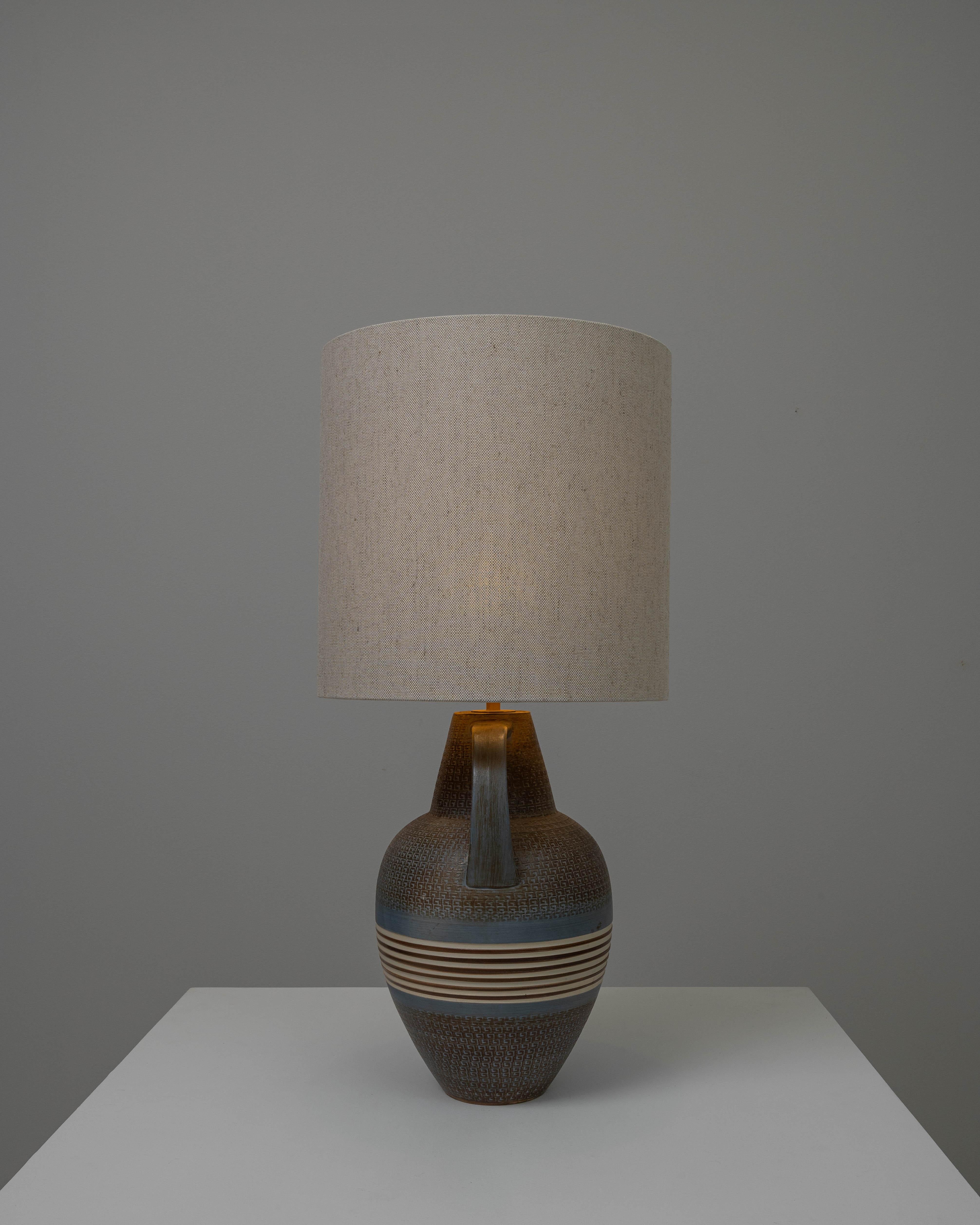 20th Century German Ceramic Table Lamp In Good Condition For Sale In High Point, NC