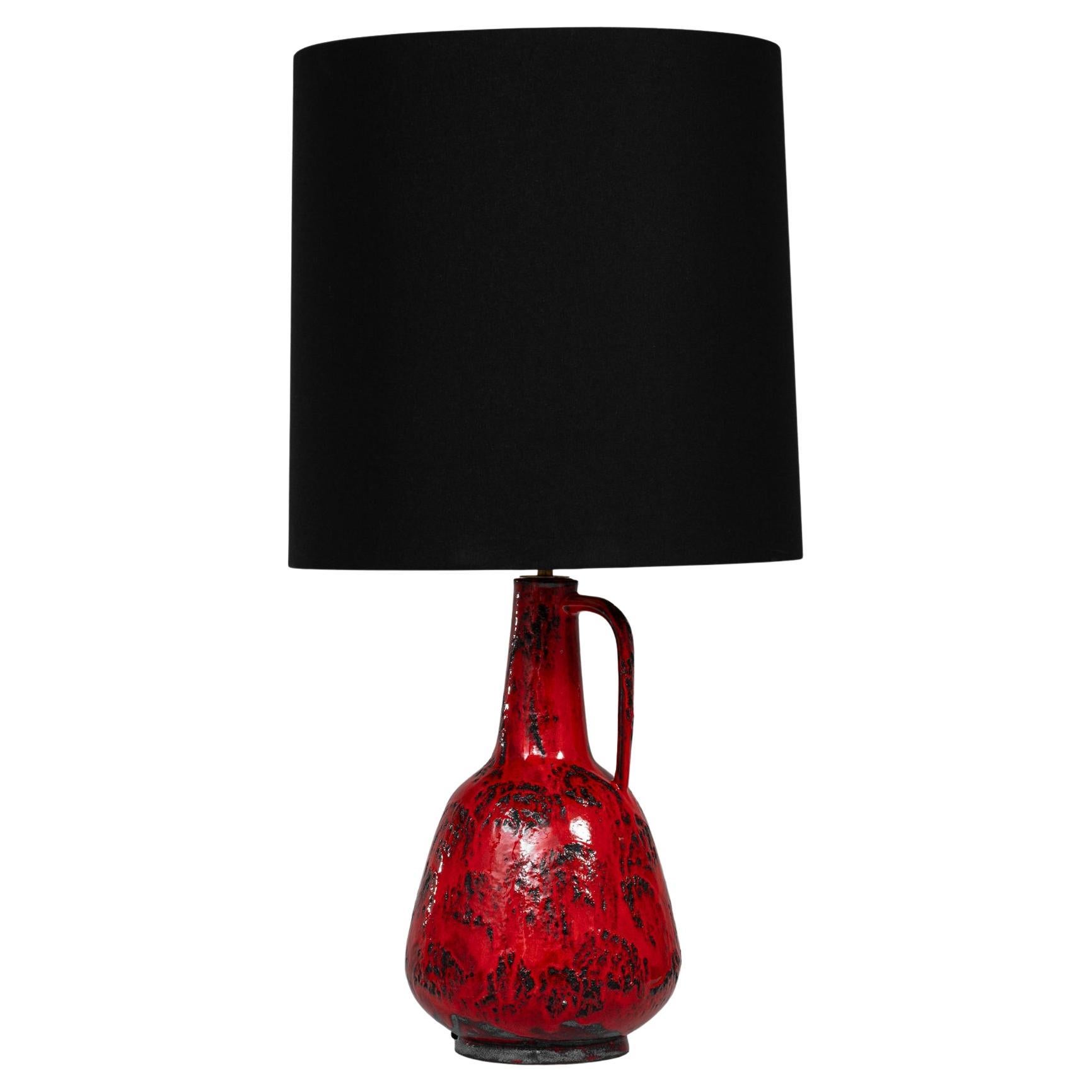 Lampe de table en céramique allemande du 20e siècle