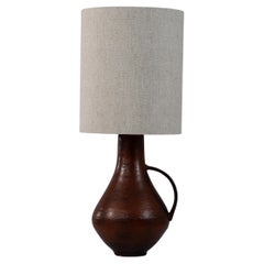 20th Century German Ceramic Table Lamp With Handle