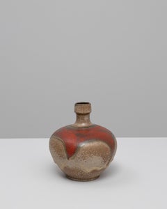 Mid-Century German Ceramic Vase with Fat Lava Glaze, 20th Century