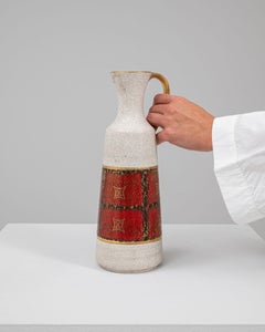 20th Century German Ceramic Vase, Glazed Finish, Antique Decor Piece