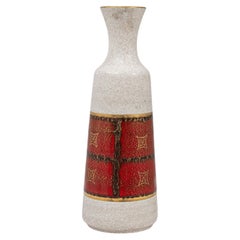 20th Century German Ceramic Vase, Glazed Finish, Antique Decor Piece