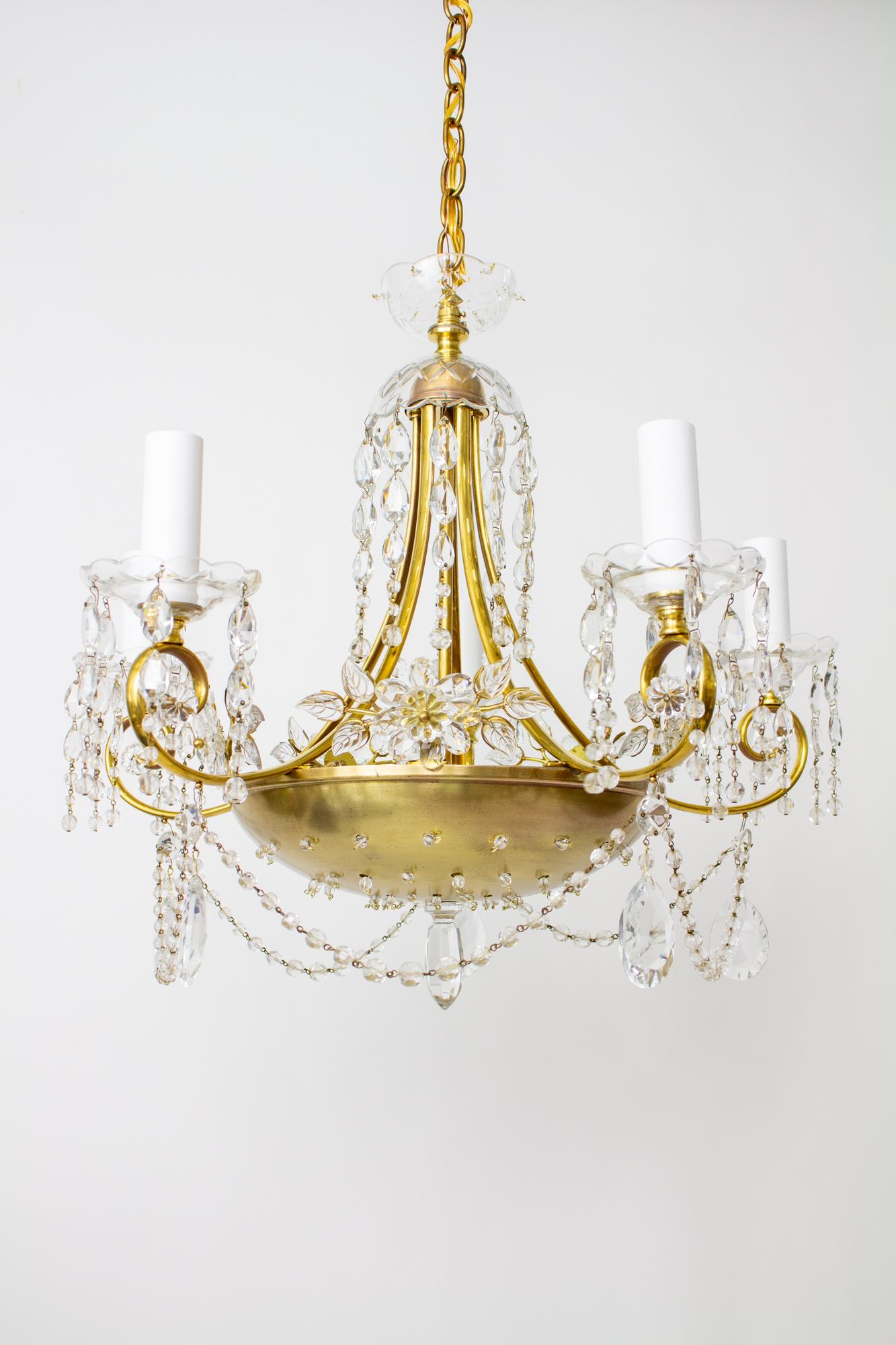 20th Century German Crystal Maison Bagues Style Chandelier For Sale 4