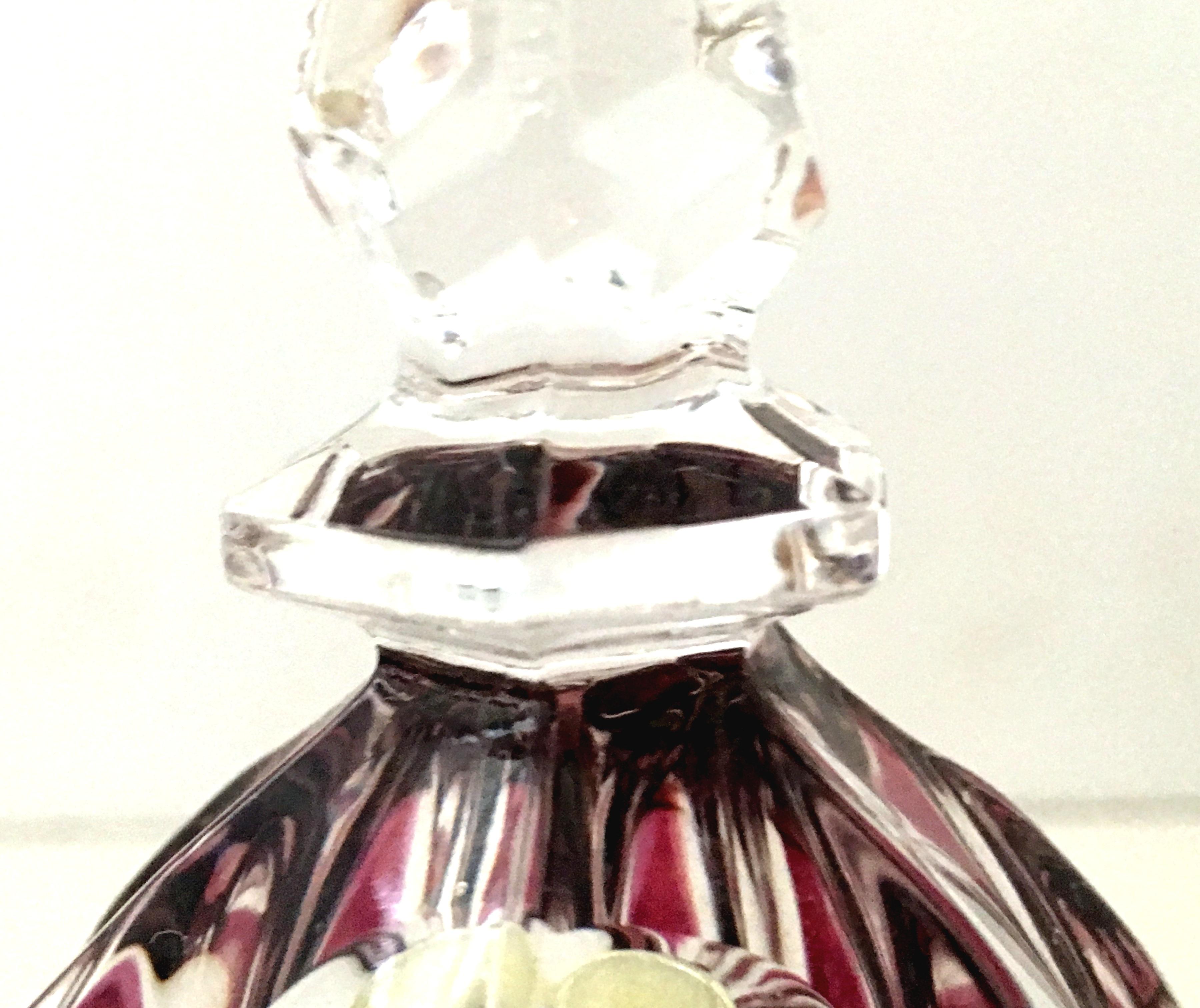 20th Century German Crystal Ruby Cut to Clear Dinner Bell In Good Condition For Sale In West Palm Beach, FL