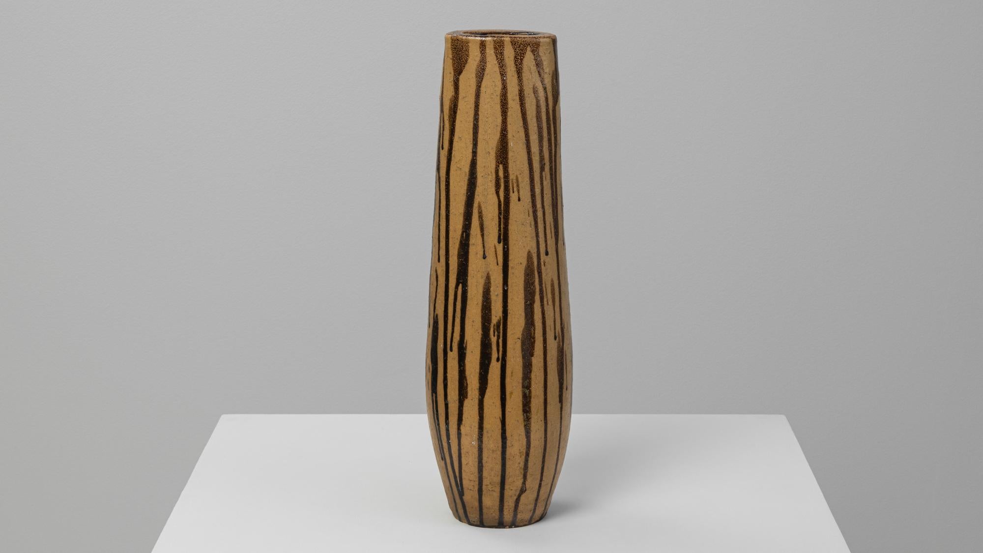 Vase en céramique à glaçure goutte à goutte allemand du 20e siècle en vente 1