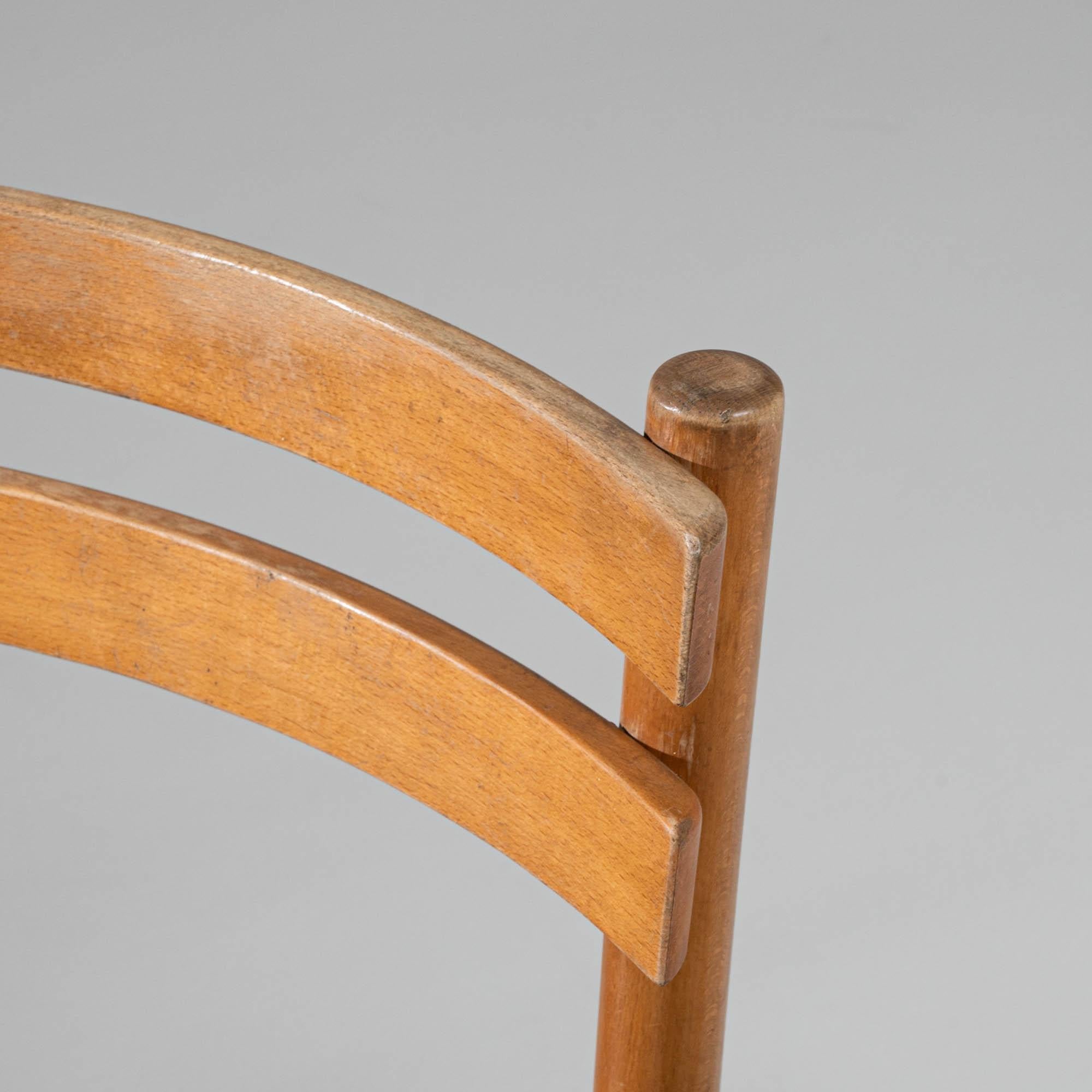 20th Century German EKA Wohnmöbel Wooden Dining Chairs, Set of 4 9