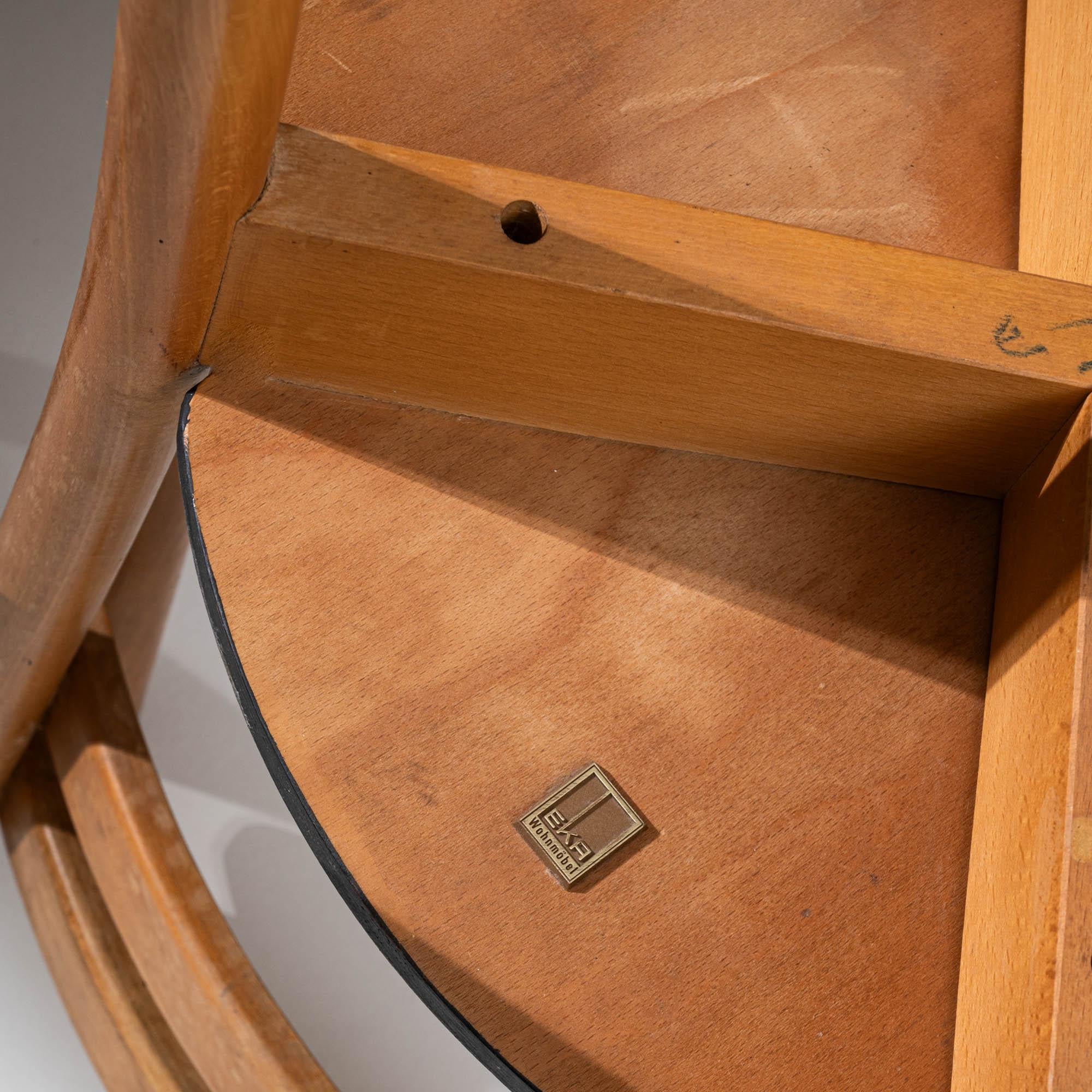 20th Century German EKA Wohnmöbel Wooden Dining Chairs, Set of 4 13