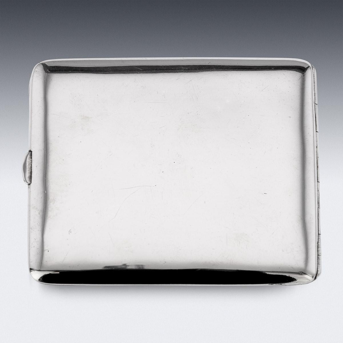 20th Century German Erotic Solid Silver & Enamel Cigarette Case, c.1910 For Sale 1
