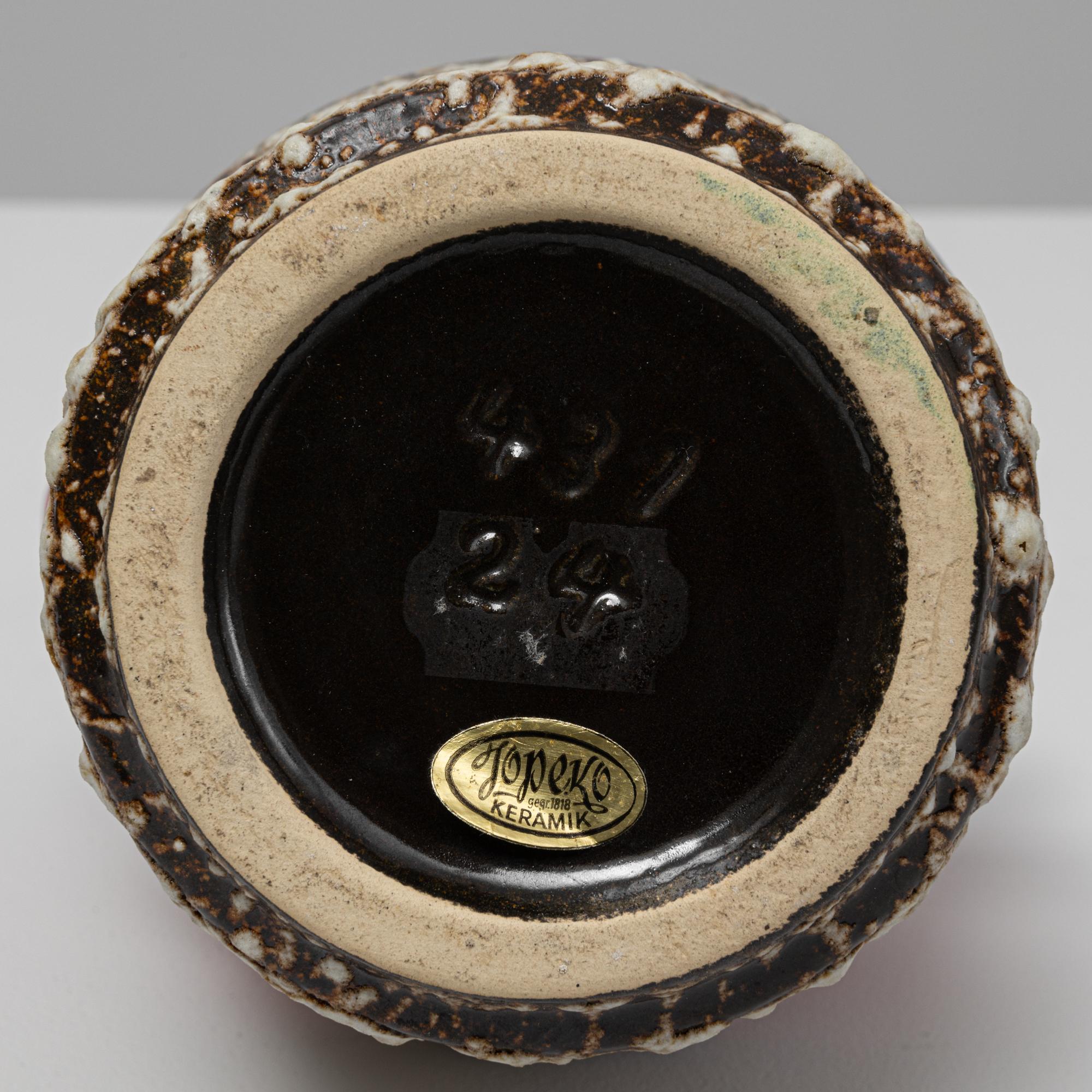 Vaso in ceramica a lava grassa del XX secolo in vendita 5