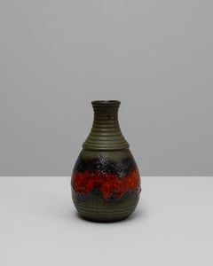 20th Century German Fat Lava W. Germany Ceramic Jug