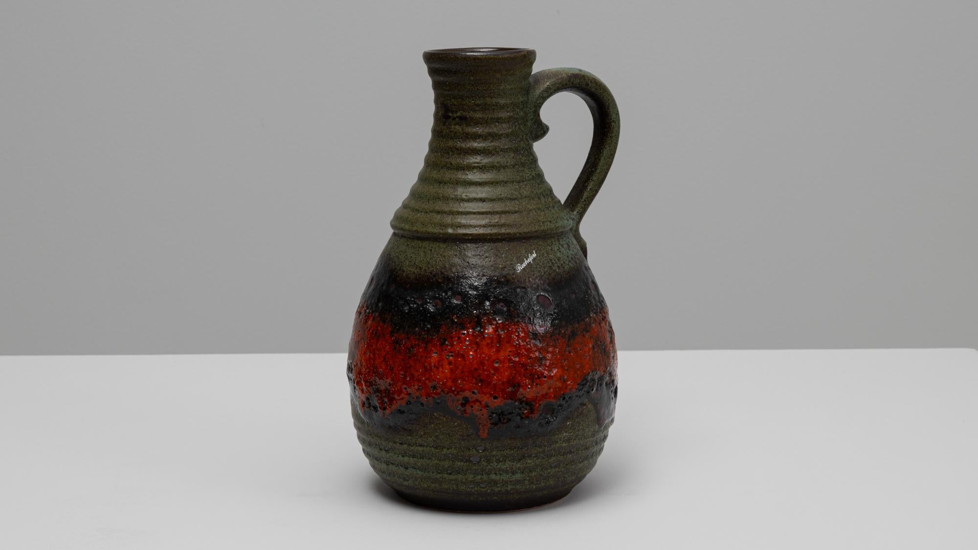 Brocca in ceramica tedesca del XX secolo con lava grassa della Germania occidentale in vendita 2