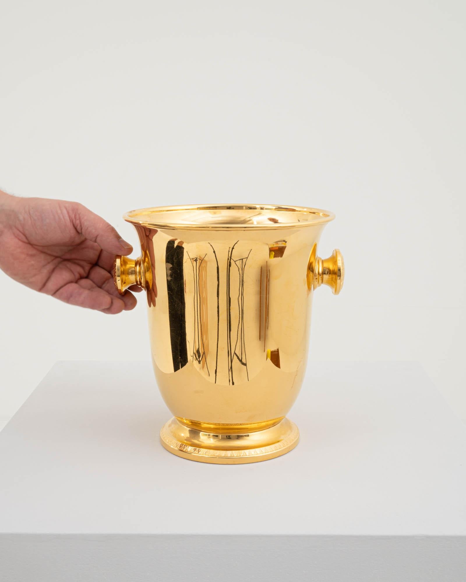 20th Century German Gold Plated Ice Bucket In Good Condition In High Point, NC