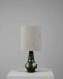 20th Century German Green Fat Lava Glazed Ceramic Table Lamp