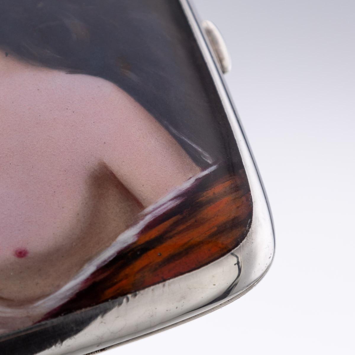 20th Century German Hand Painted Enamel Erotic Cigarette Case, c.1910 7
