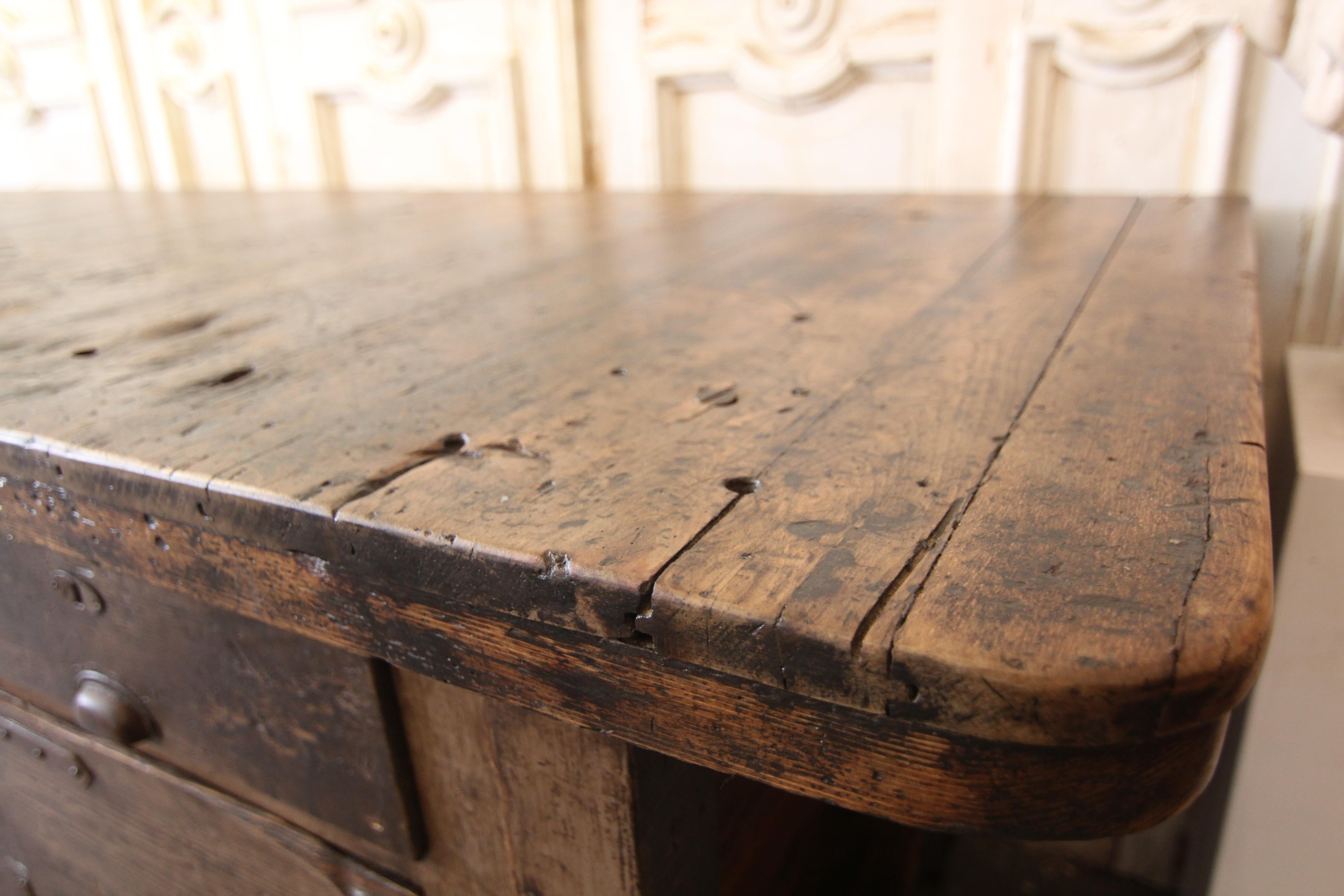 20th Century German Industrial Workbench with Doors and Drawers 14
