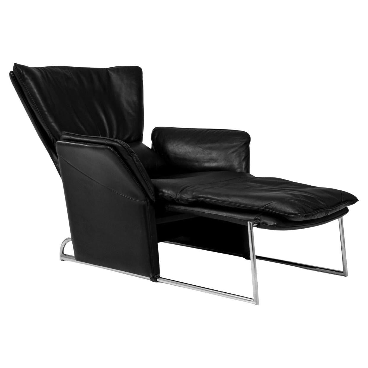 Deutscher Ledersessel des 20. Jahrhunderts mit Liegefunktion von Jürgen Lange im Zustand „Gut“ im Angebot in Pittsburgh, PA