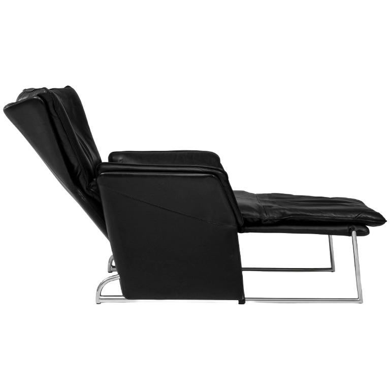 Deutscher Ledersessel des 20. Jahrhunderts mit Liegefunktion von Jürgen Lange im Angebot 1