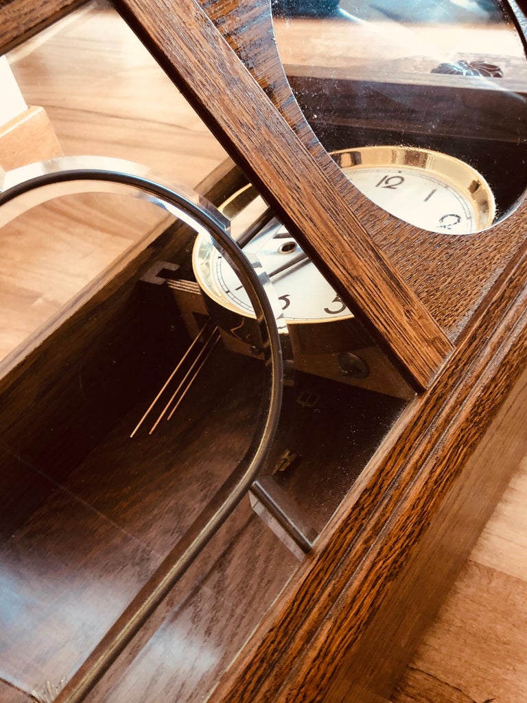 20th Century German Mechanical Regulatory Walnut Wall Clock at 1stDibs