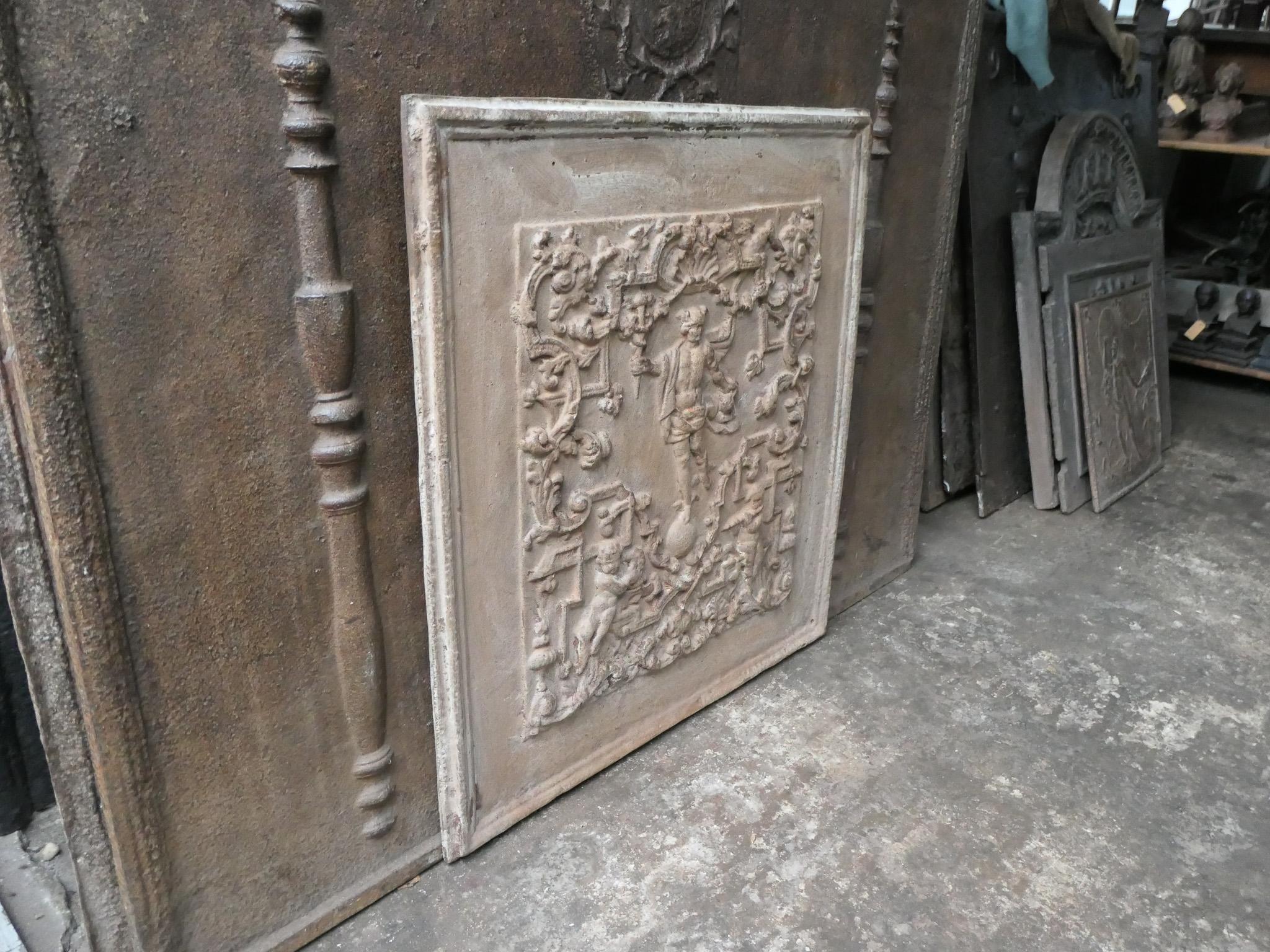 20th Century German 'Mercury' Fireback / Backsplash. Victorian Style. For Sale 7
