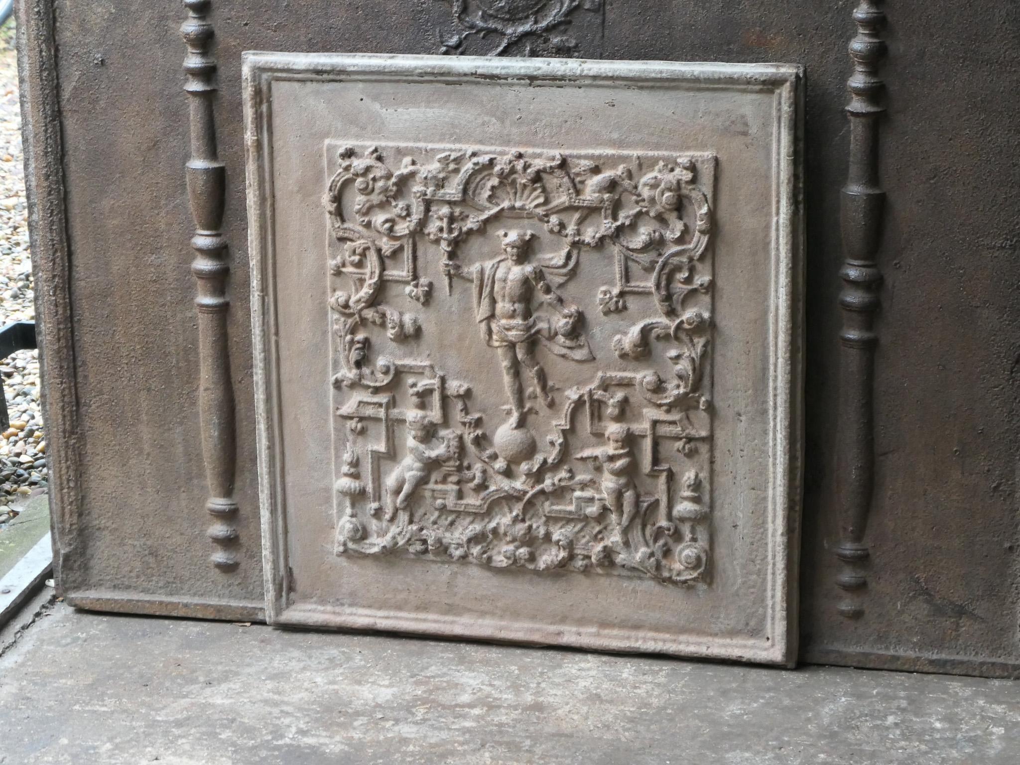 20th Century German 'Mercury' Fireback / Backsplash. Victorian Style. In Good Condition For Sale In Soest, NL
