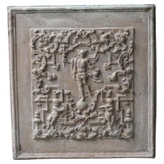 Plaque de cheminée / dosseret "Mercury" allemand du 20e siècle. Style victorien.