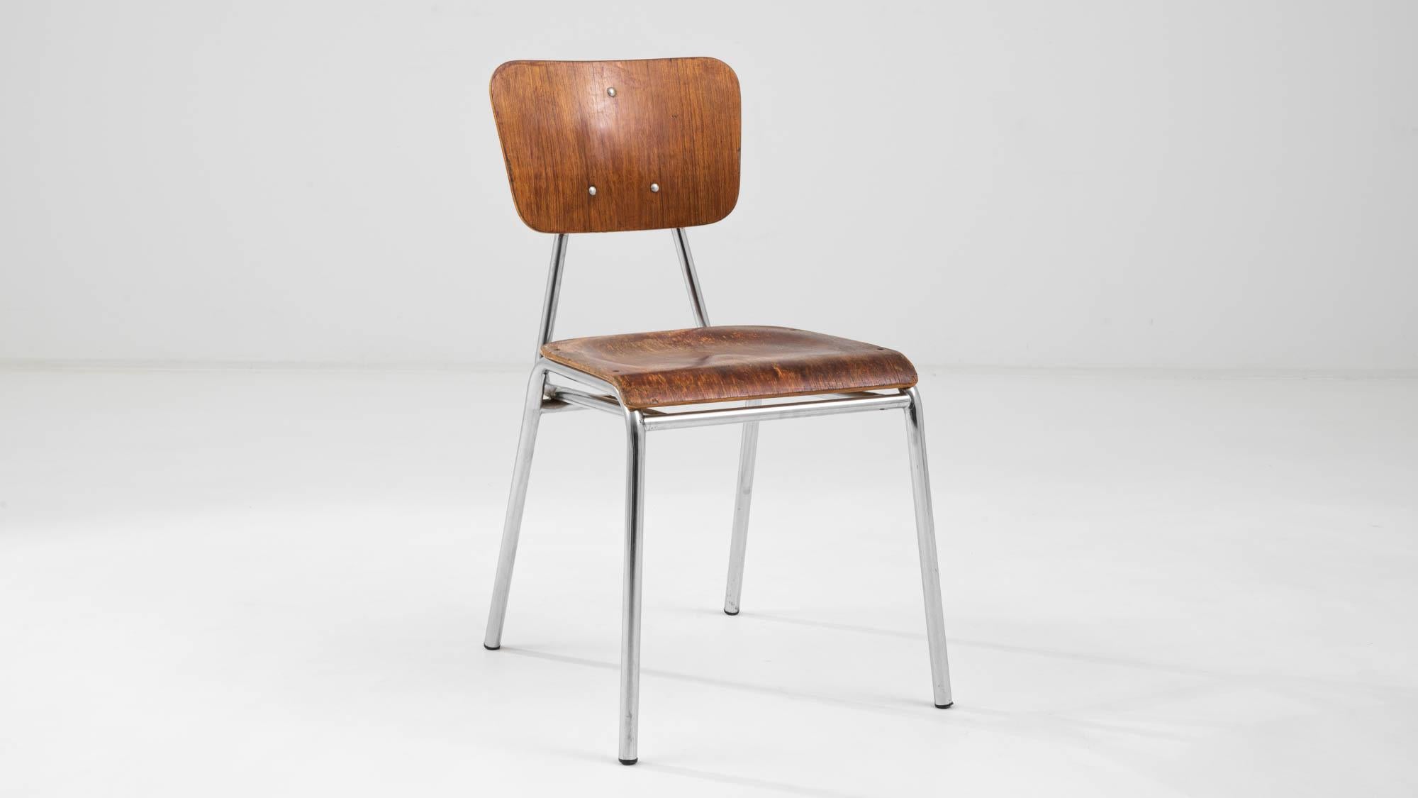 Chaise allemande en métal et bois du 20e siècle en vente 3