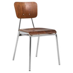 Deutscher Stuhl aus Metall und Holz des 20. Jahrhunderts
