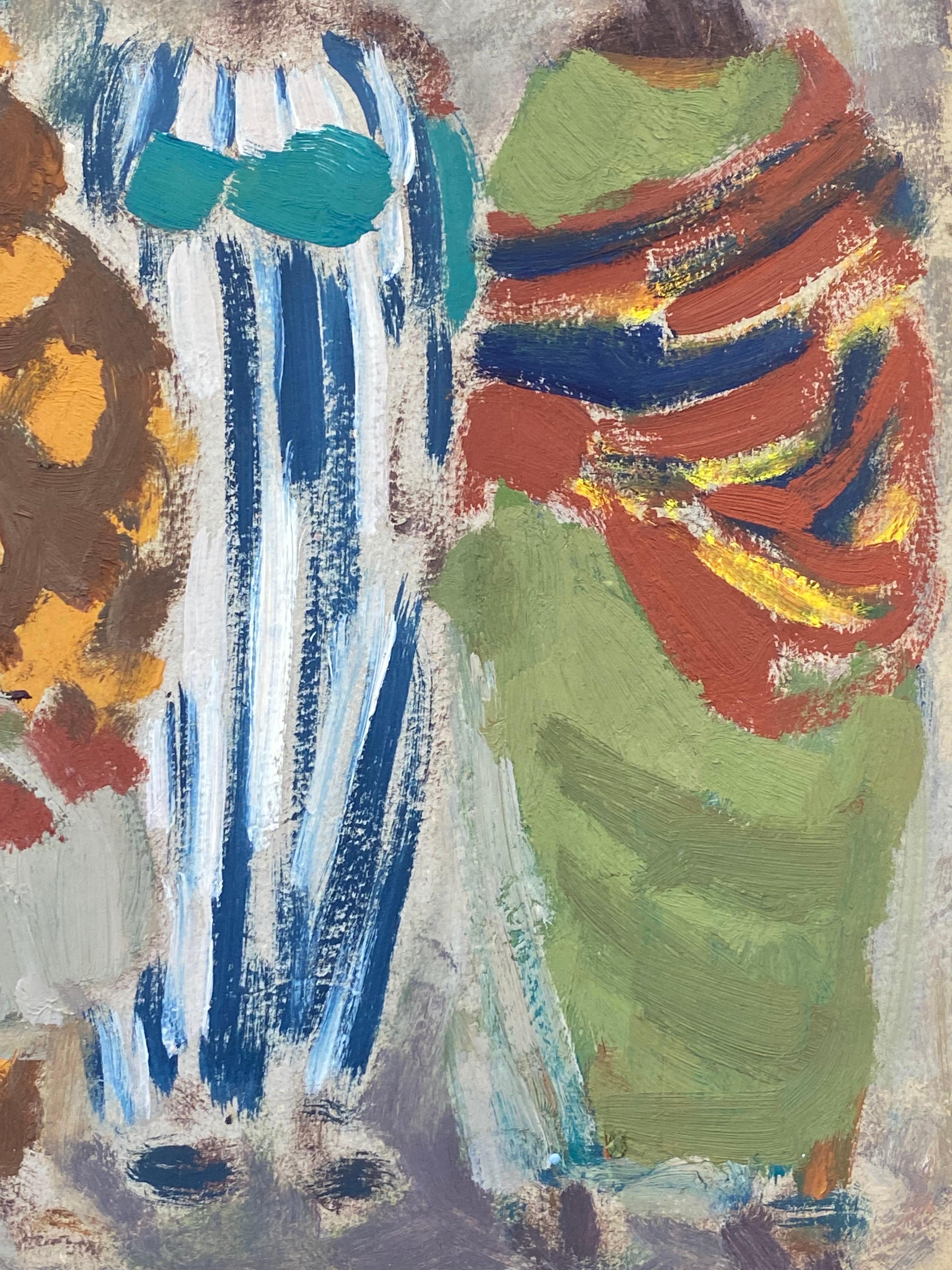 Pittura ad olio modernista tedesca del XX secolo - Tre figure In condizioni buone in vendita a Cirencester, GB